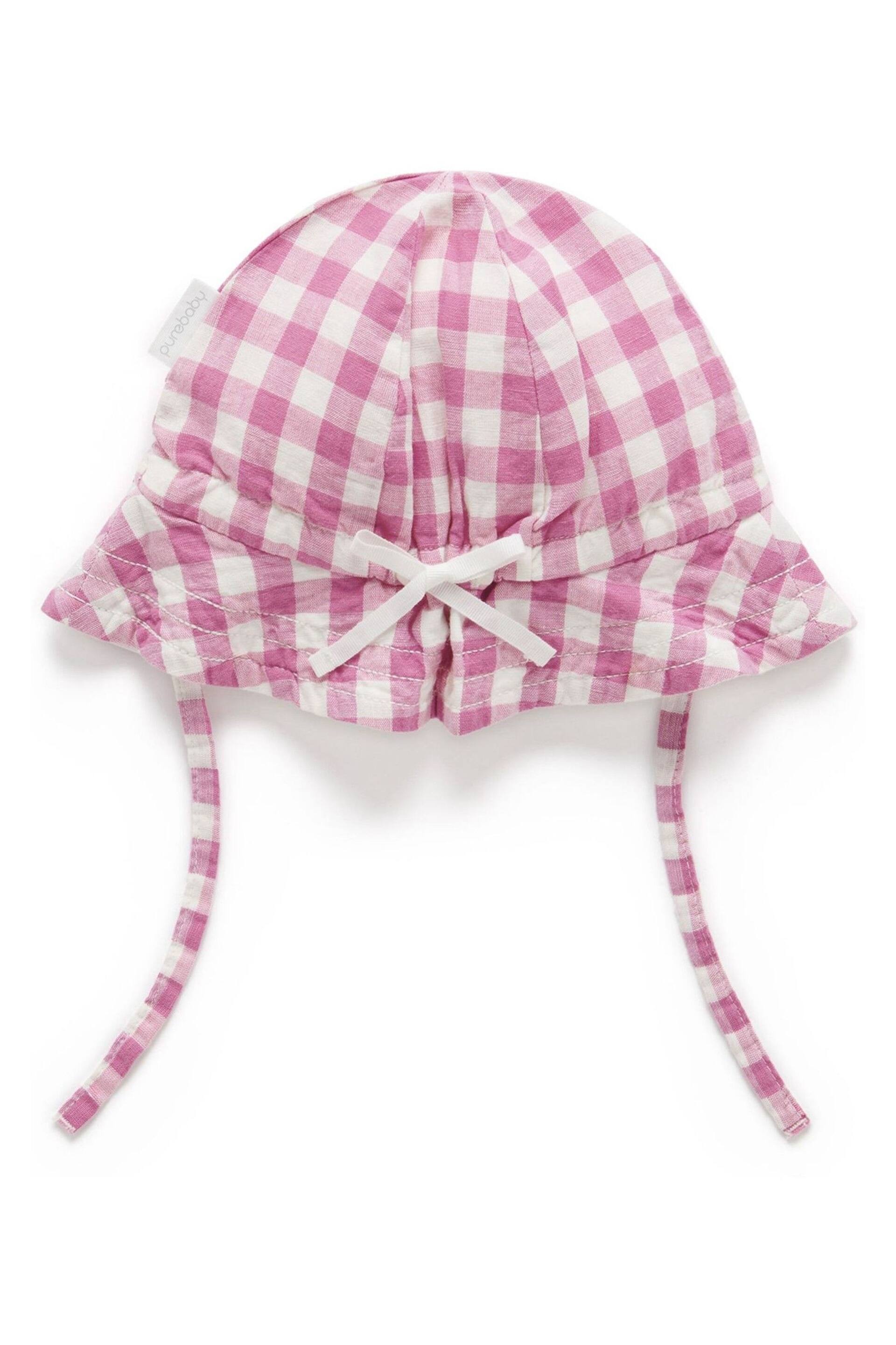 Purebaby Gingham Hat - Image 2 of 4