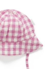 Purebaby Gingham Hat - Image 3 of 4