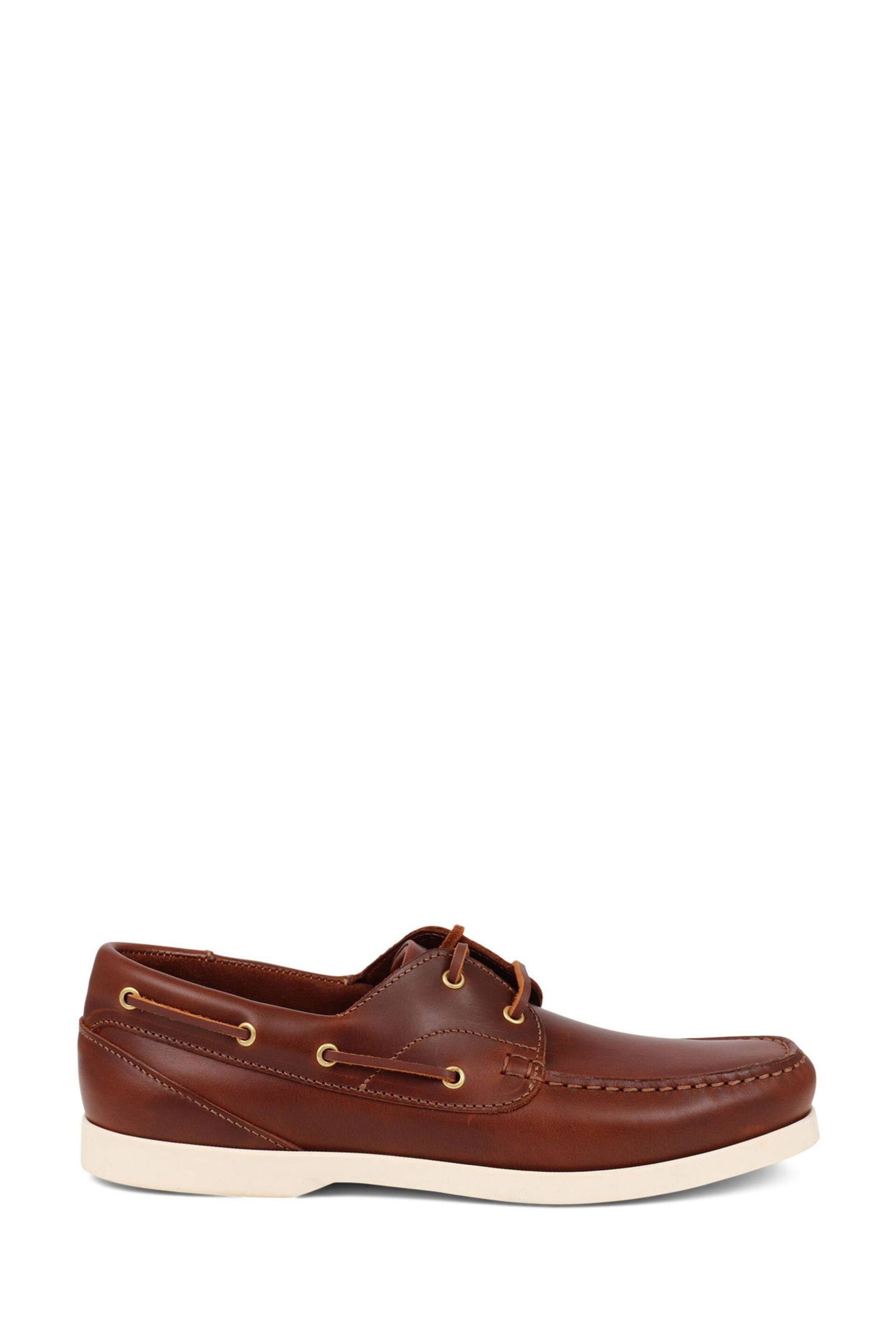 Jones Bootmaker Parsons Leather Boat Brown Shoes - Image 1 of 5