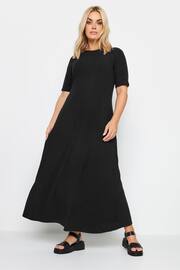 Yours Curve Black Ribbed Swing Maxi Dress - Image 1 of 4