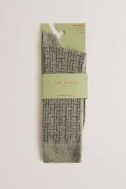 Ted Baker Grey Sokksix T-Pattern Socks - Image 1 of 3