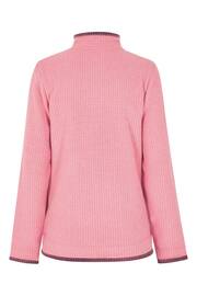 Weird Fish Pink Ariana Eco Full Zip Grid Fleece - Image 7 of 7