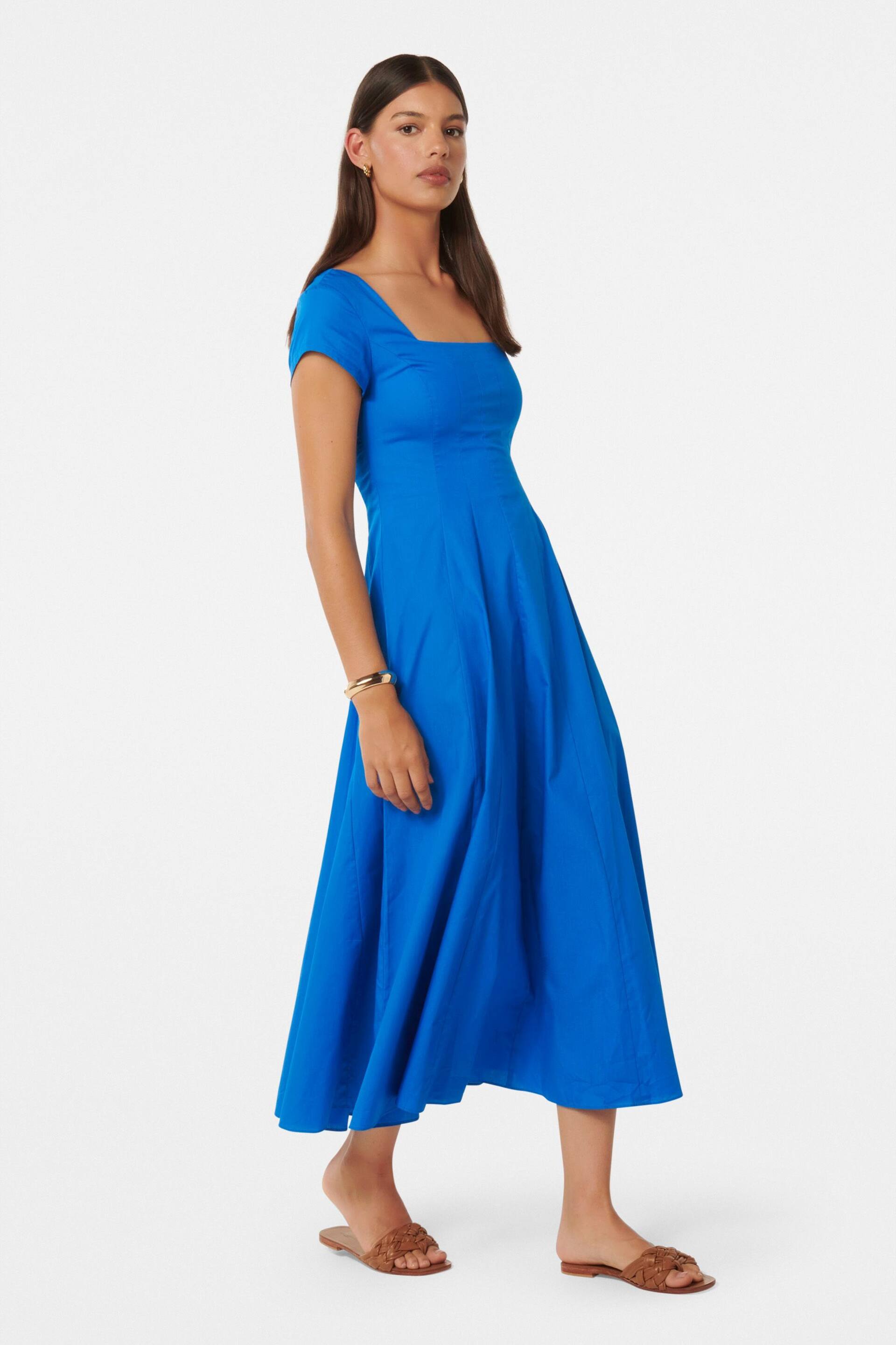 Forever New Blue Raleigh Cap Sleeves Midi Dress - Image 3 of 4