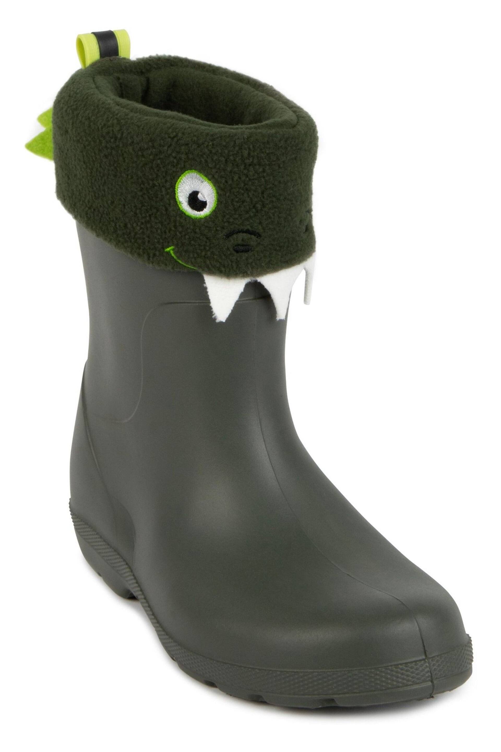 Totes Green Childrens Dinosaur Welly Liner Socks - Image 5 of 5