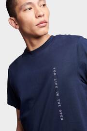 Penfield Mens Relaxed Fit Blue For Life In The Open T-Shirt - Image 3 of 10