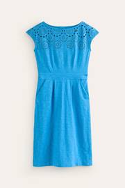 Boden Blue Florrie Broderie Jersey Dress - Image 4 of 4