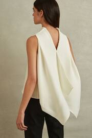 Reiss Ivory Simone Split Back Cowl Neck Top - Image 5 of 6