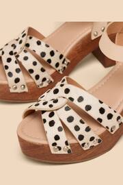 White Stuff White Cosmo Leather Heeled Clogs - Image 4 of 4
