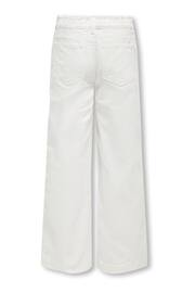 ONLY KIDS Wide Leg Adjustable Waist White Jeans - Image 2 of 2