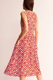 Boden Red Rebecca Jersey Midi Tea Dress - Image 4 of 5