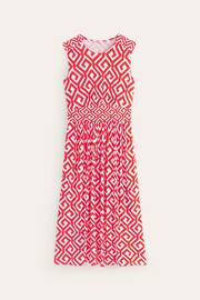 Boden Red Rebecca Jersey Midi Tea Dress - Image 5 of 5