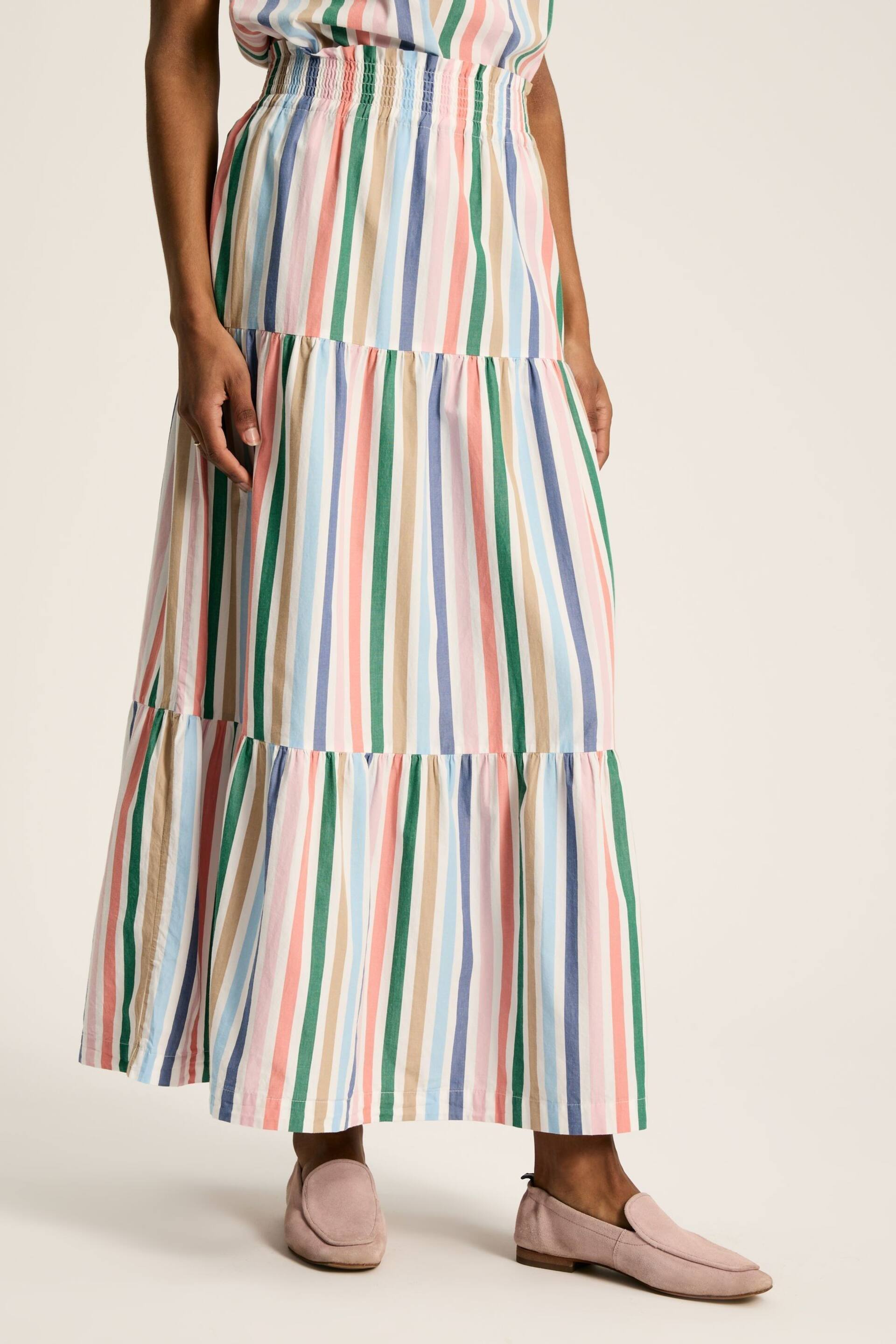 Joules Cynthia Stripe Tiered Co-ord Skirt - Image 1 of 8