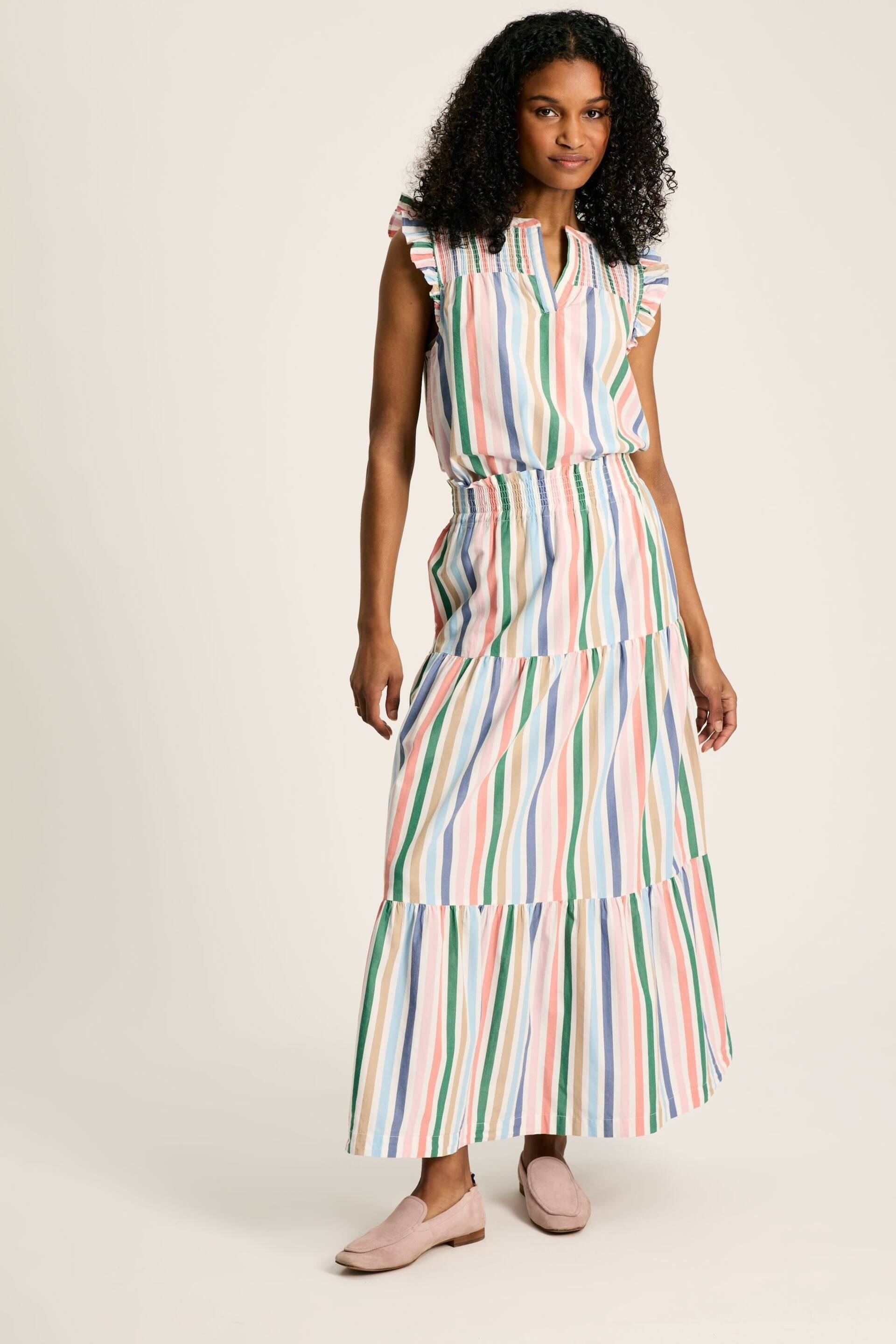 Joules Cynthia Stripe Tiered Co-ord Skirt - Image 4 of 8