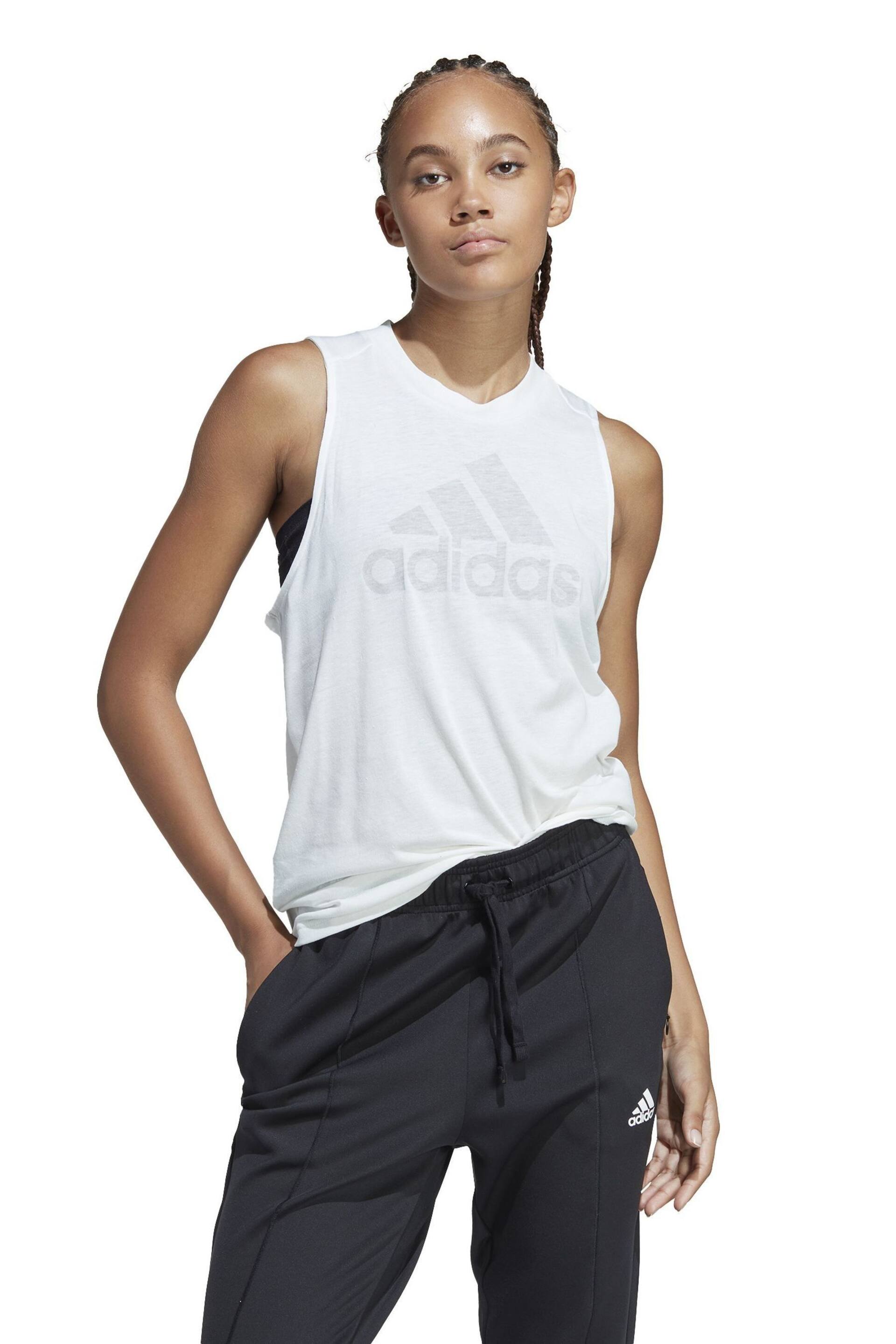 adidas White Sportswear Future Icons Winners 3.0 Tank Top - Image 1 of 7