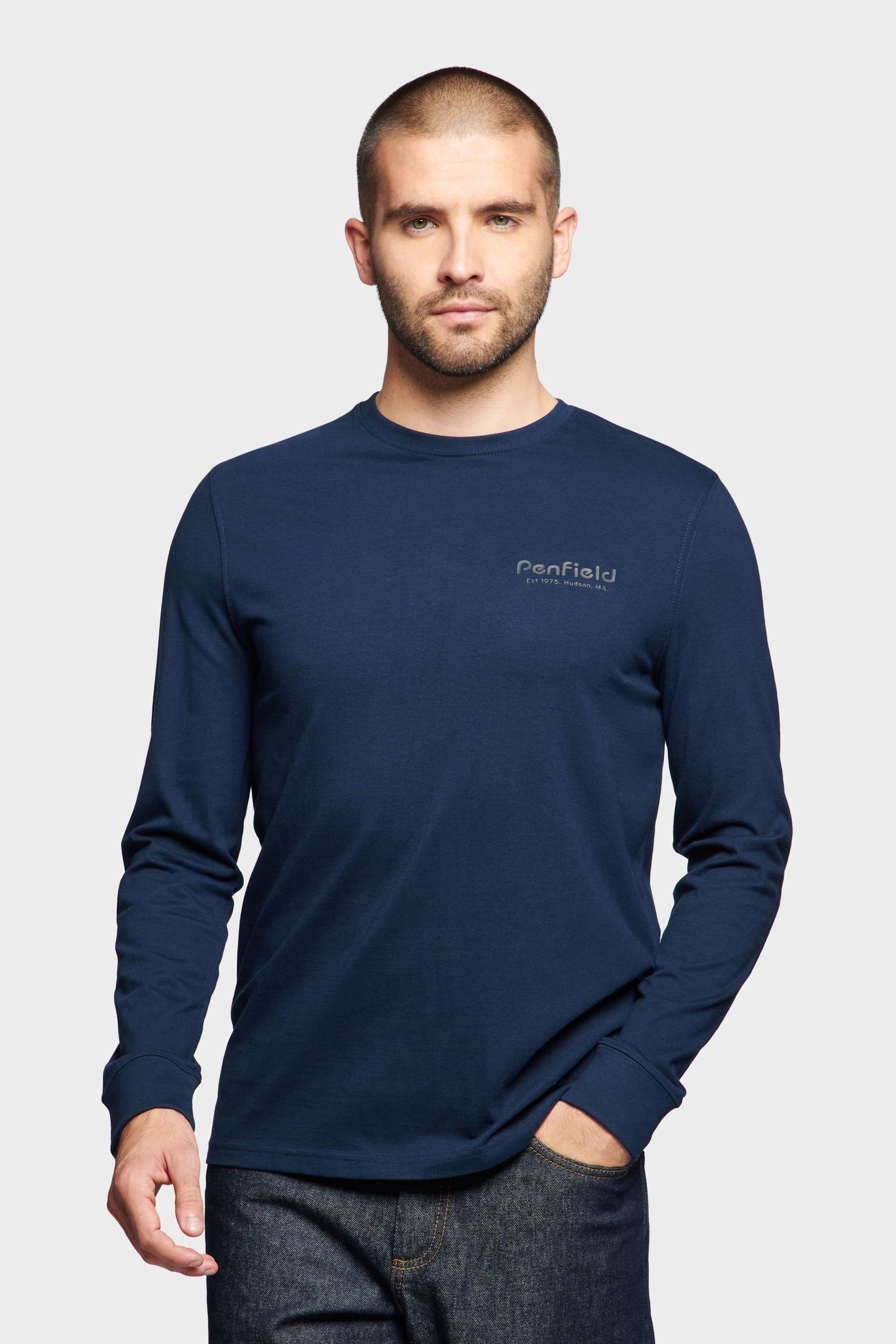 Penfield Blue Arc Mountain Back Graphic Long-Sleeved T-Shirt - Image 1 of 10