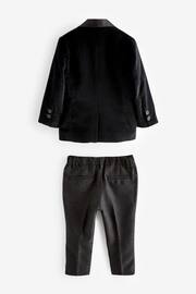 Black Velvet 2pc Blazer, Shirt, Trousers & Bow Tie Set (3mths-9yrs) - Image 5 of 8
