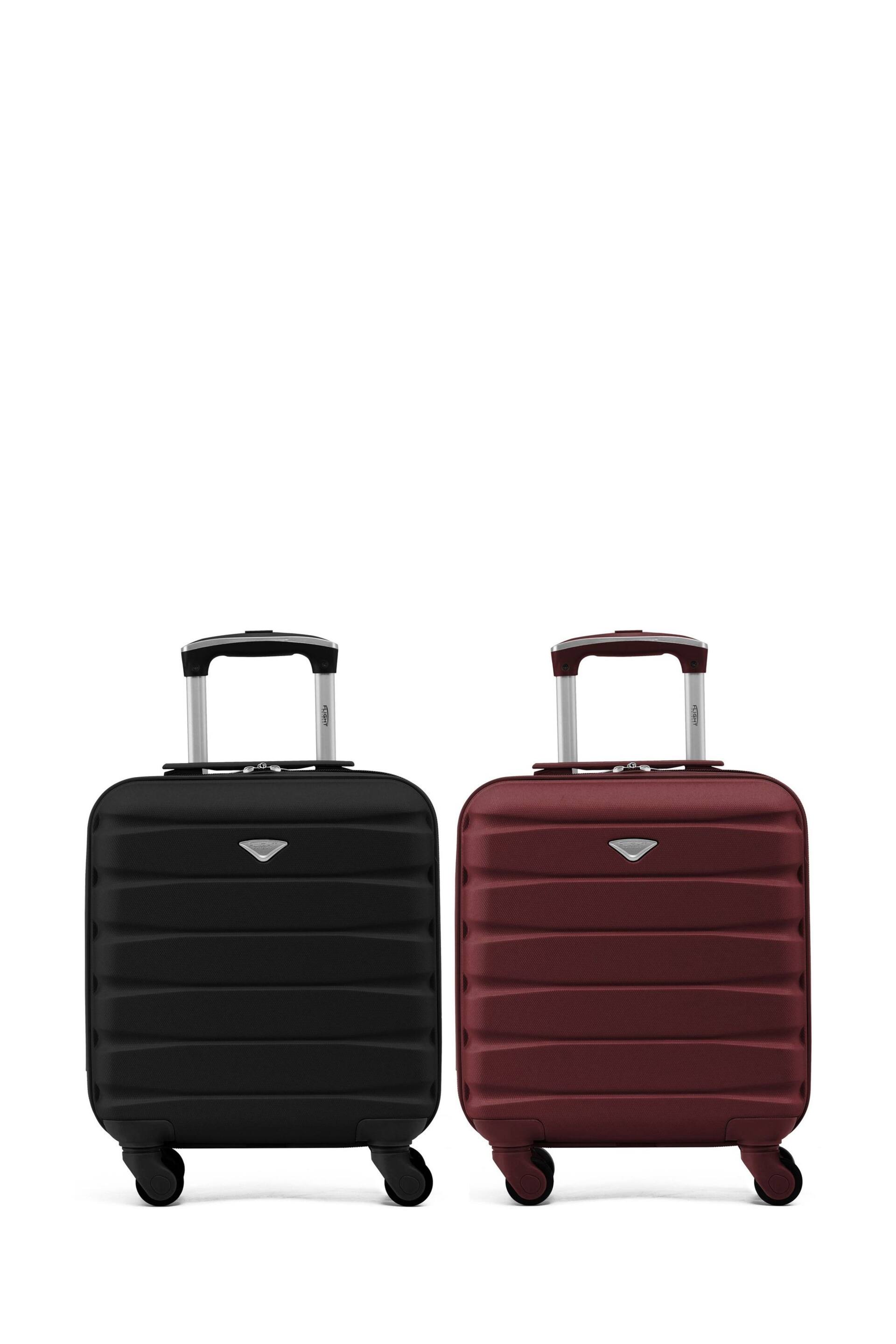 Flight Knight EasyJet Underseat 45x36x20cm 4 Wheel ABS Hard Case Cabin Carry On Suitcase Set Of 2 - Image 1 of 2