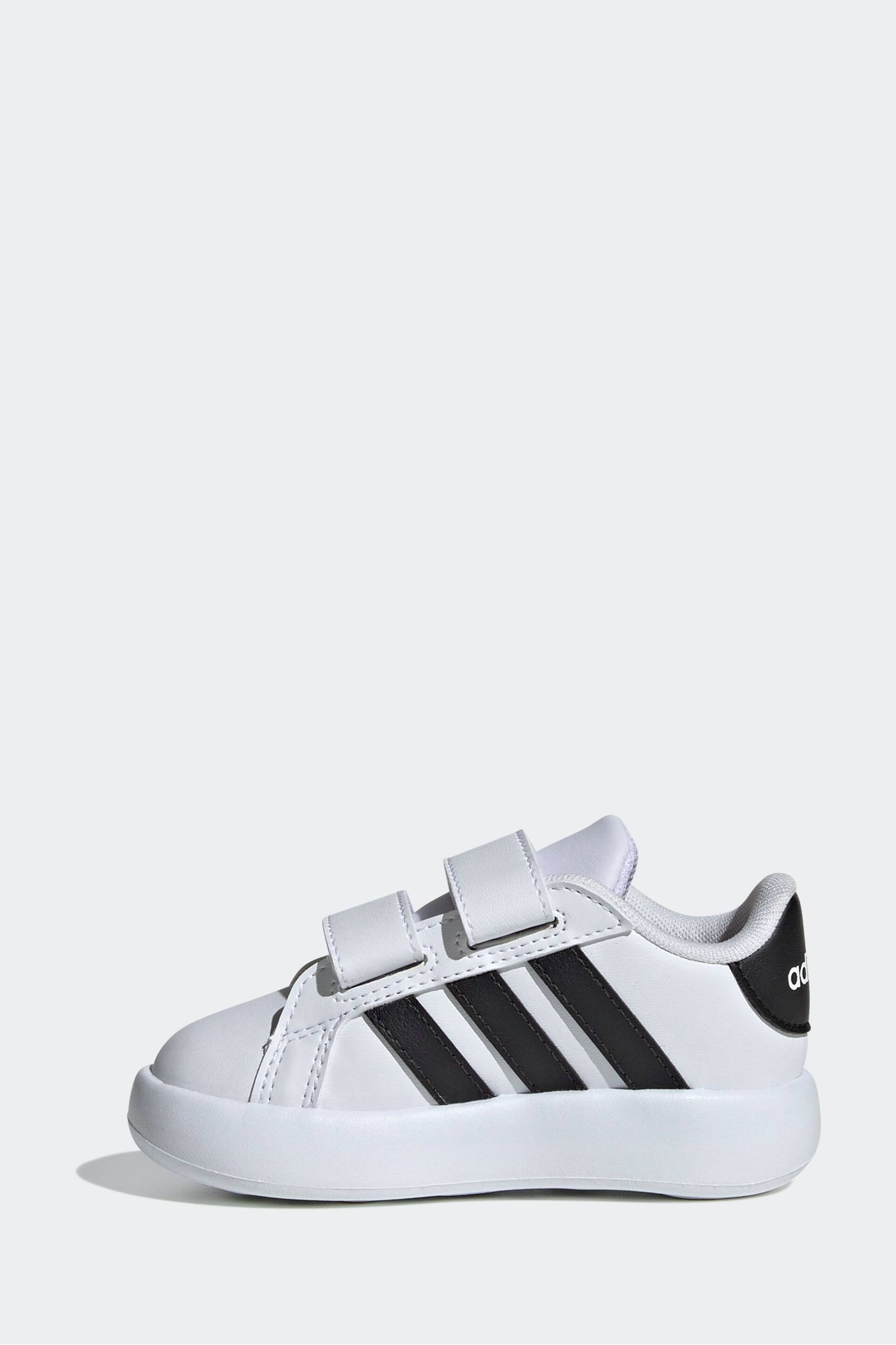 adidas Off White Kids Grand Court 2.0 Shoes - Image 2 of 9