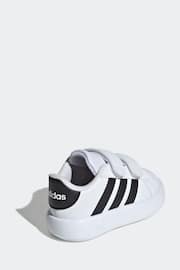 adidas Off White Kids Grand Court 2.0 Shoes - Image 4 of 9