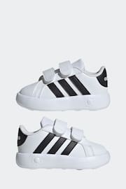 adidas Off White Kids Grand Court 2.0 Shoes - Image 5 of 9