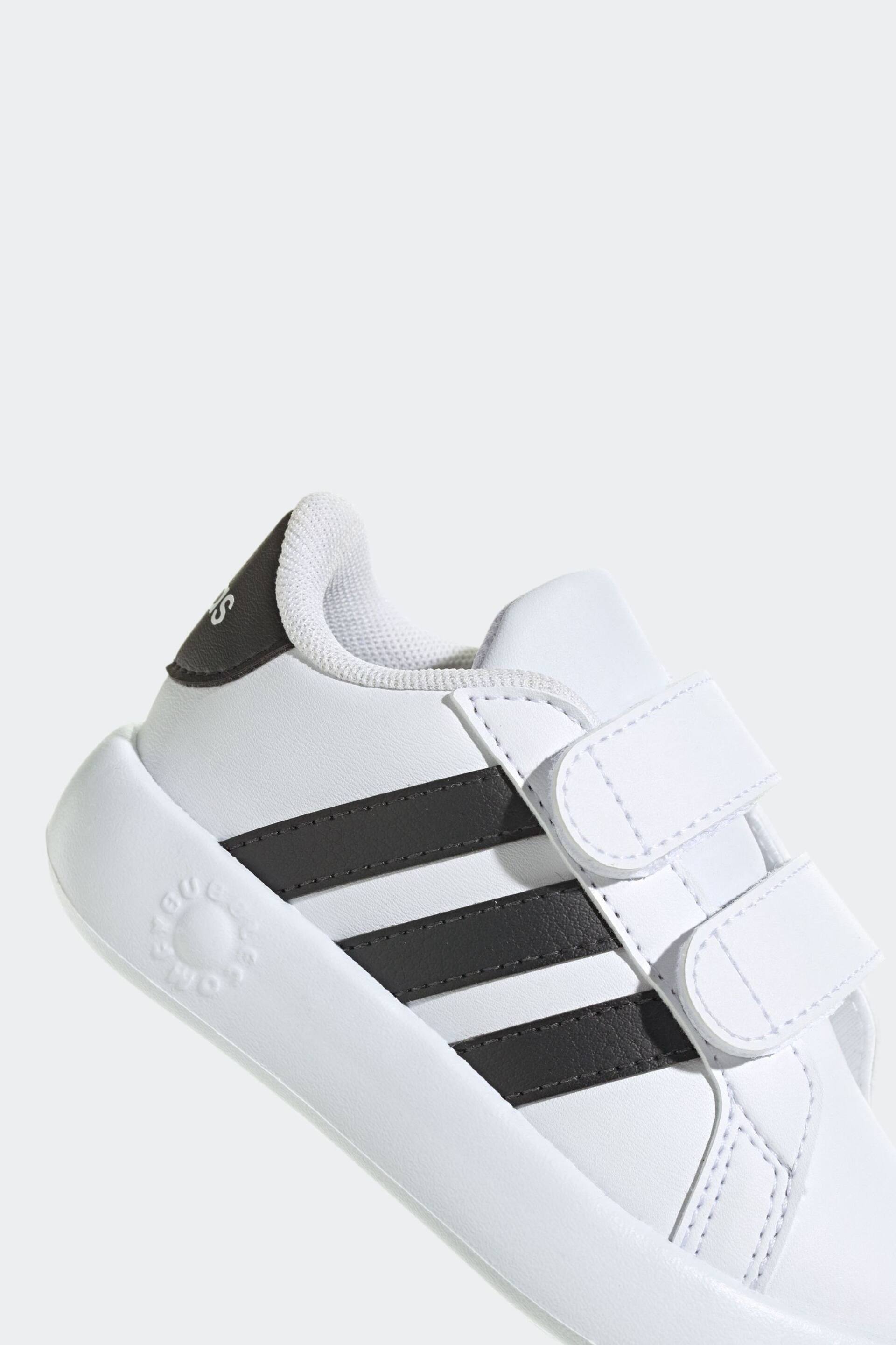 adidas Off White Kids Grand Court 2.0 Shoes - Image 8 of 9