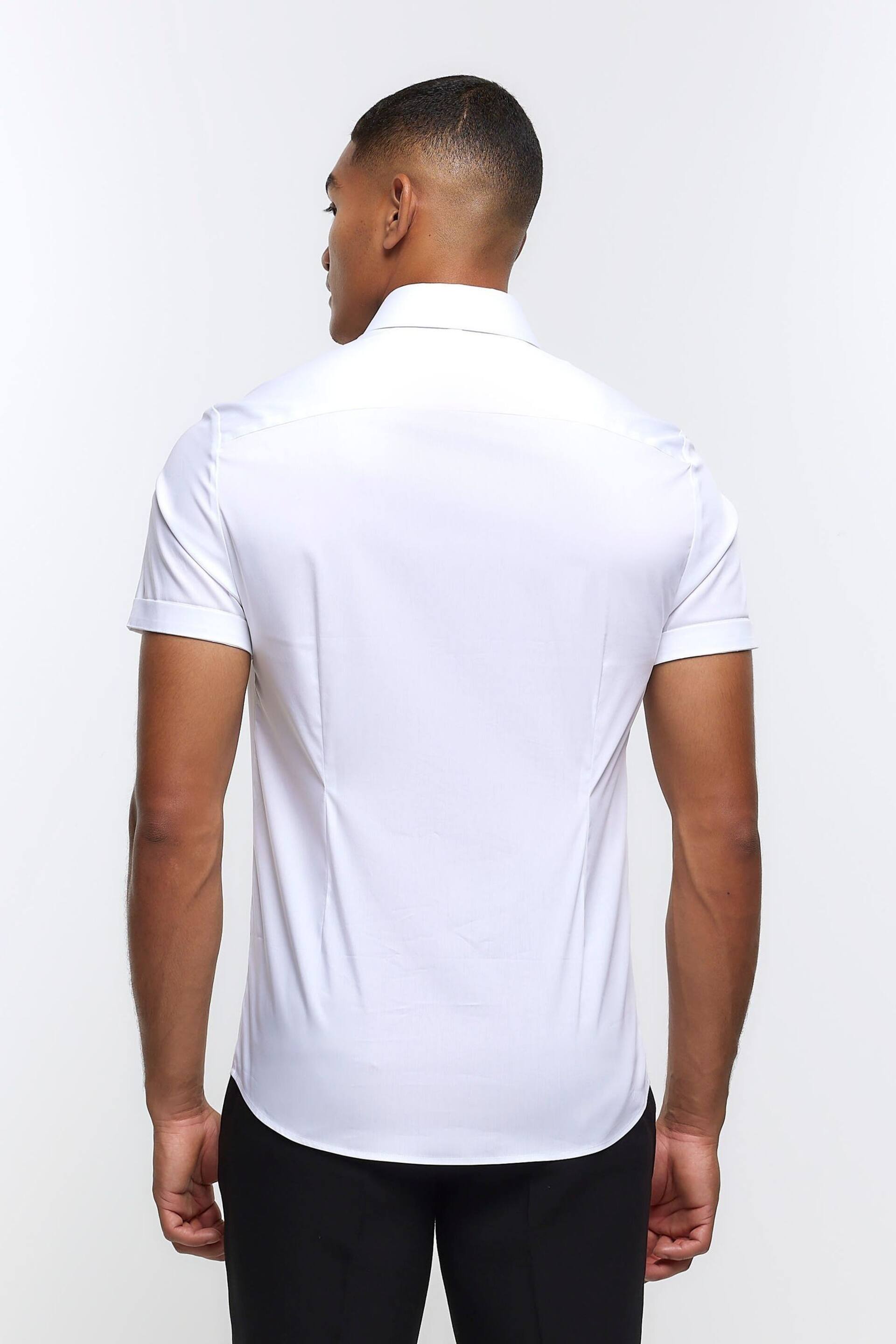 River Island Off white Muscle Fit Shirt - Image 2 of 6