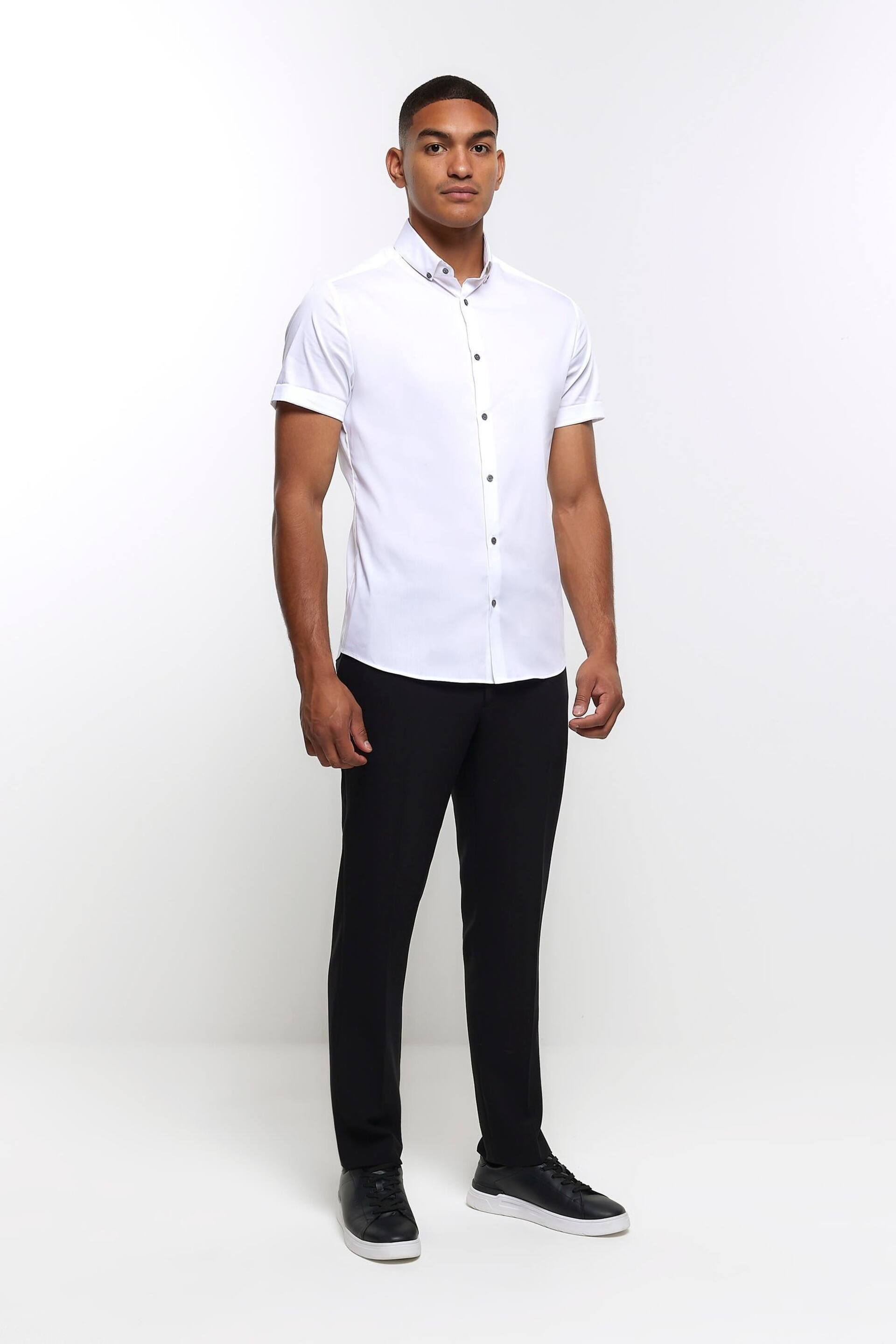 River Island Off white Muscle Fit Shirt - Image 3 of 6