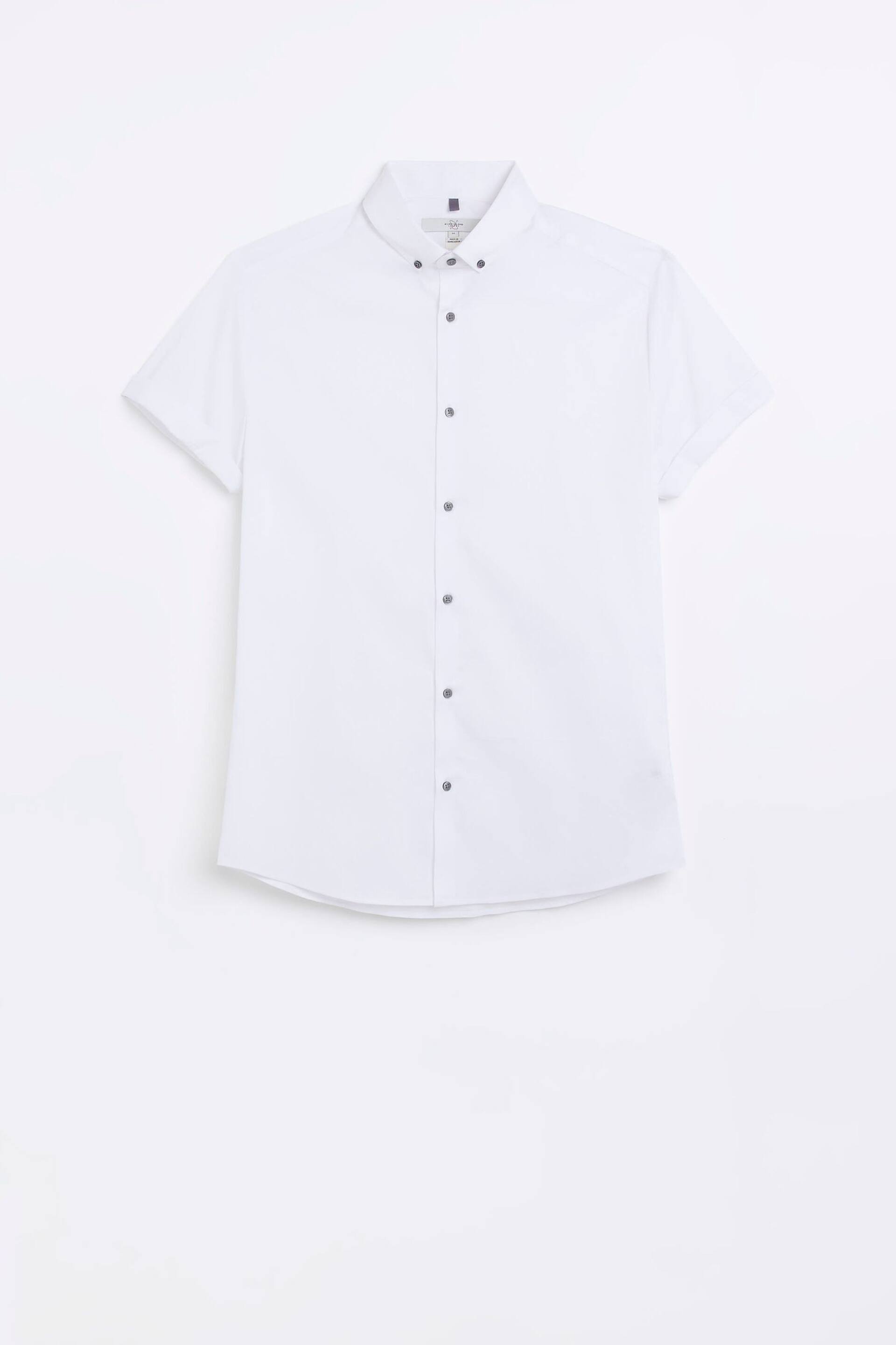 River Island Off white Muscle Fit Shirt - Image 5 of 6