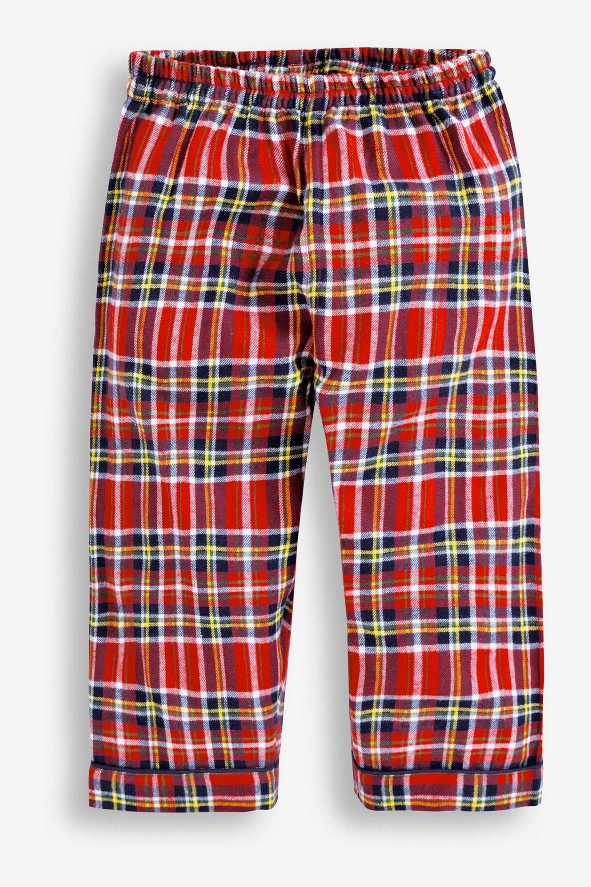 JoJo Maman Bébé Red Classic Tartan Pyjamas - Image 3 of 3