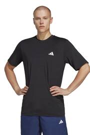 adidas Black Train Essentials Stretch Training T-Shirt - Image 1 of 4
