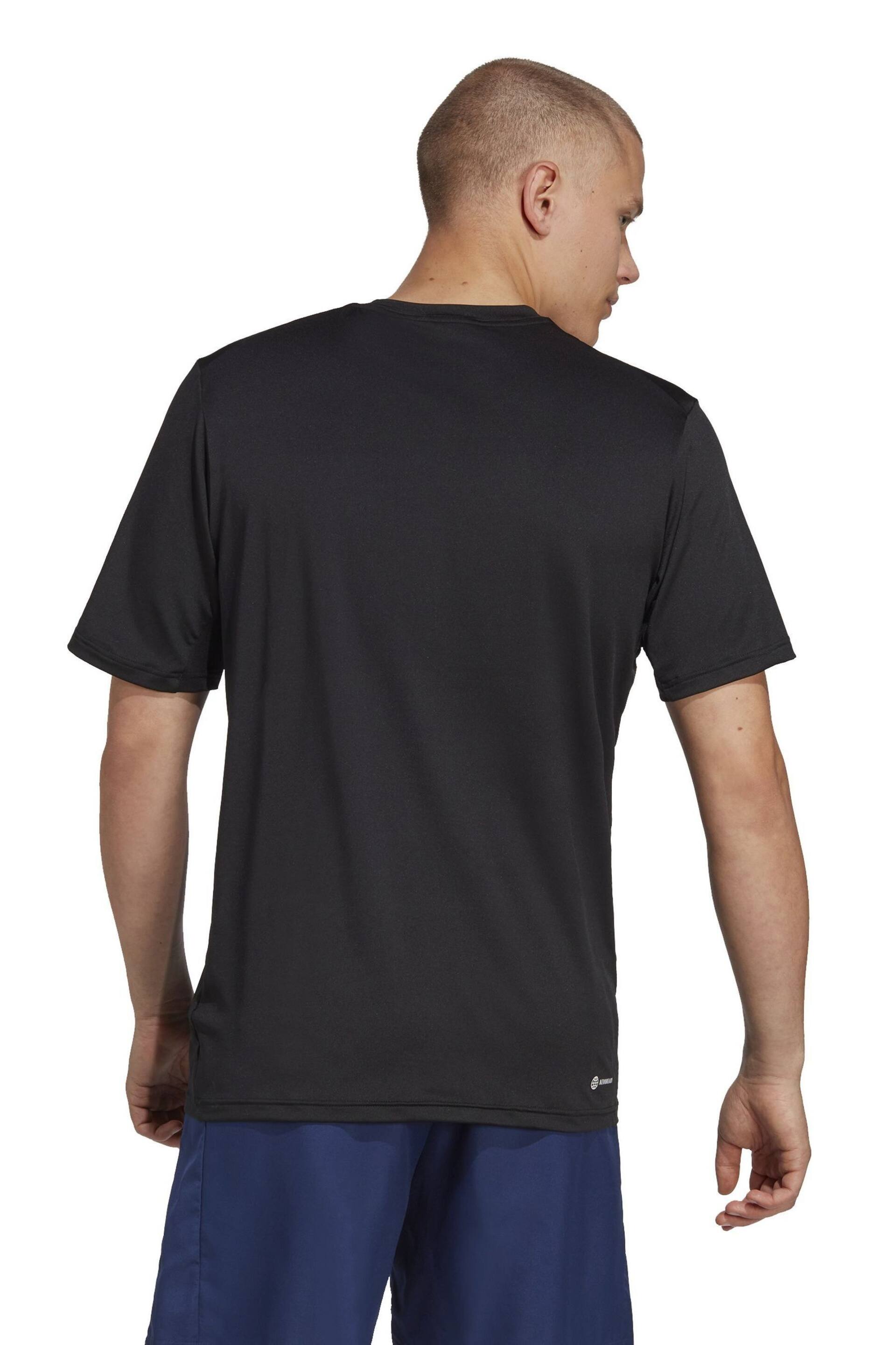adidas Black Train Essentials Stretch Training T-Shirt - Image 2 of 4