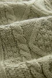 Sage Green Cable Belt Cardigan - Image 6 of 6
