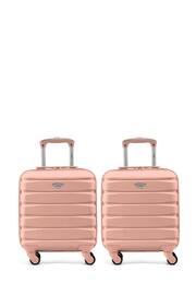 Flight Knight EasyJet Underseat 45x36x20cm 4 Wheel ABS Hard Case Cabin Carry On Suitcase Set Of 2 - Image 1 of 9