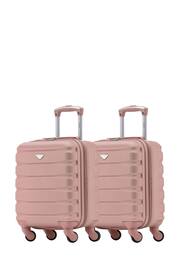Flight Knight EasyJet Underseat 45x36x20cm 4 Wheel ABS Hard Case Cabin Carry On Suitcase Set Of 2 - Image 7 of 9