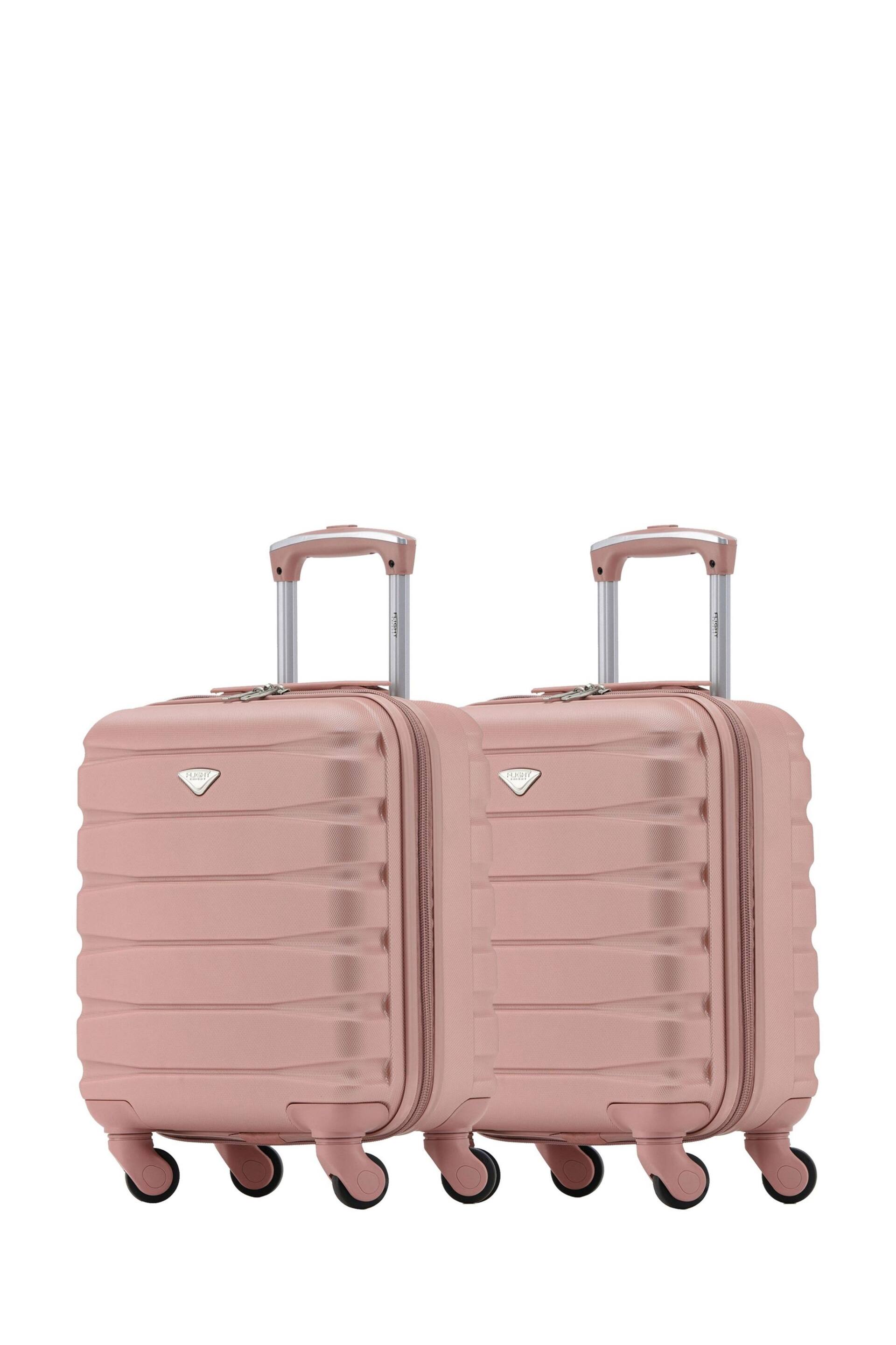 Flight Knight EasyJet Underseat 45x36x20cm 4 Wheel ABS Hard Case Cabin Carry On Suitcase Set Of 2 - Image 7 of 9