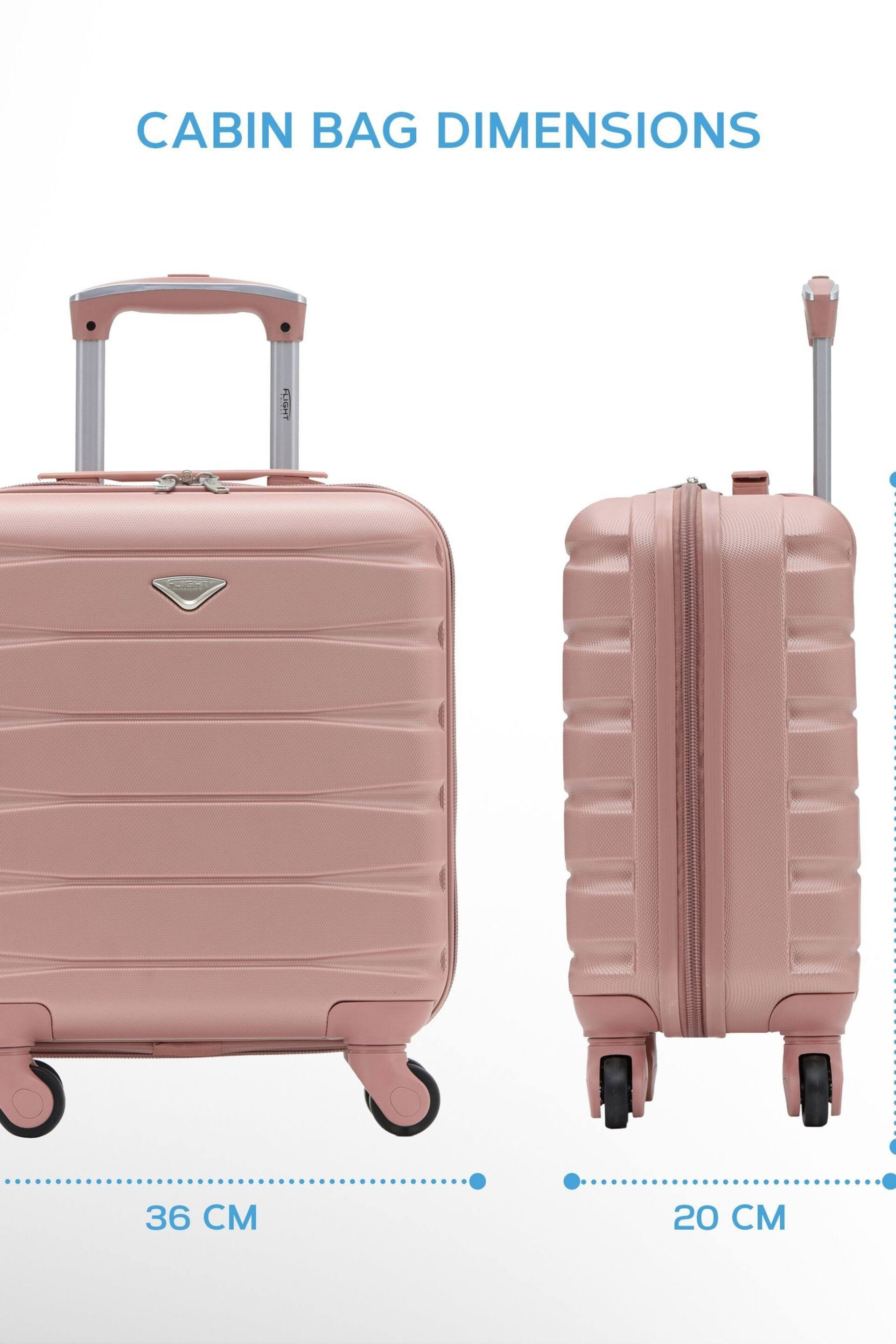Flight Knight EasyJet Underseat 45x36x20cm 4 Wheel ABS Hard Case Cabin Carry On Suitcase Set Of 2 - Image 8 of 9