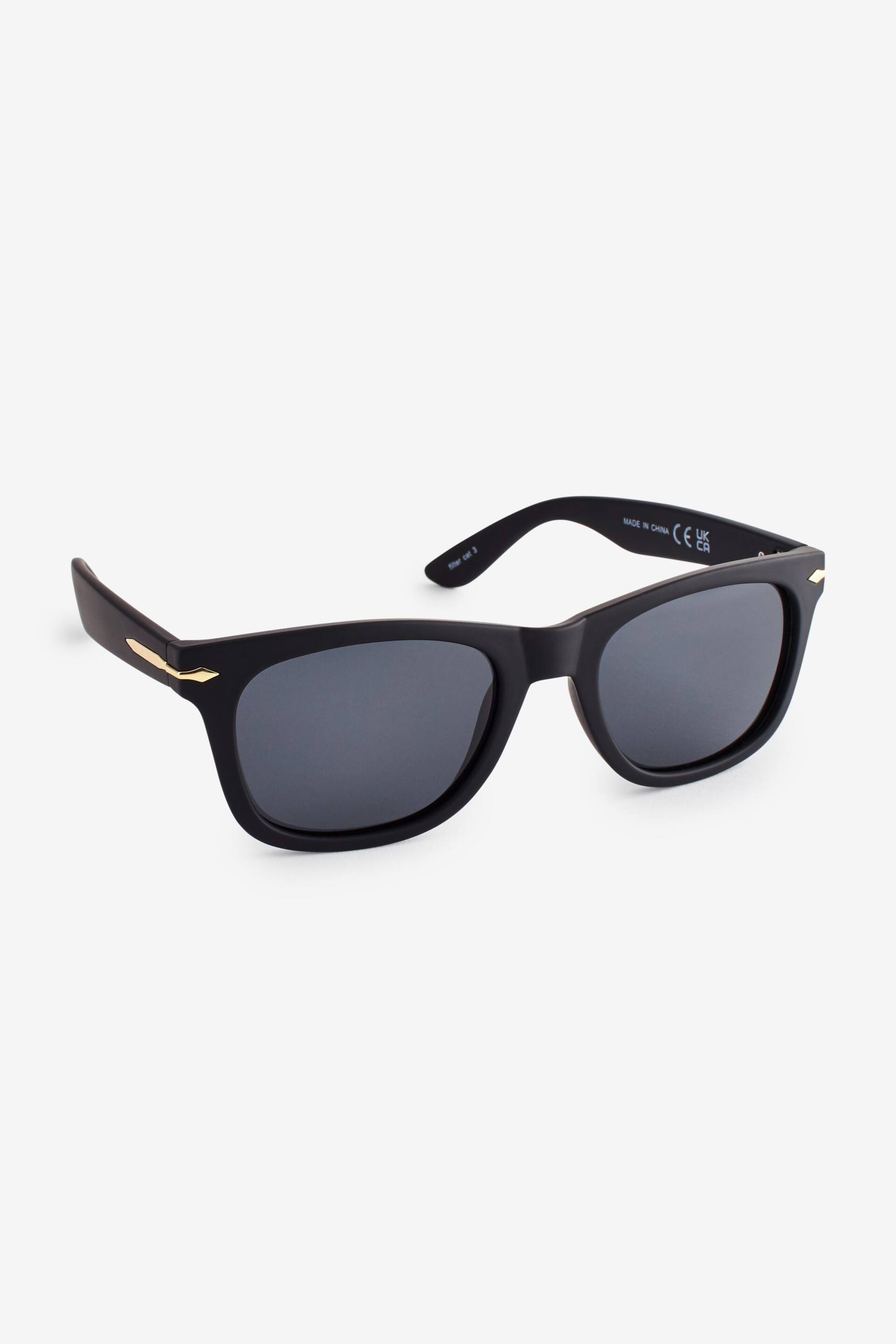 Black Square Polarised Sunglasses - Image 2 of 4
