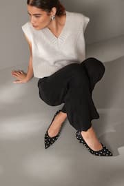 Black Forever Comfort® Studded Court Shoes - Image 4 of 10