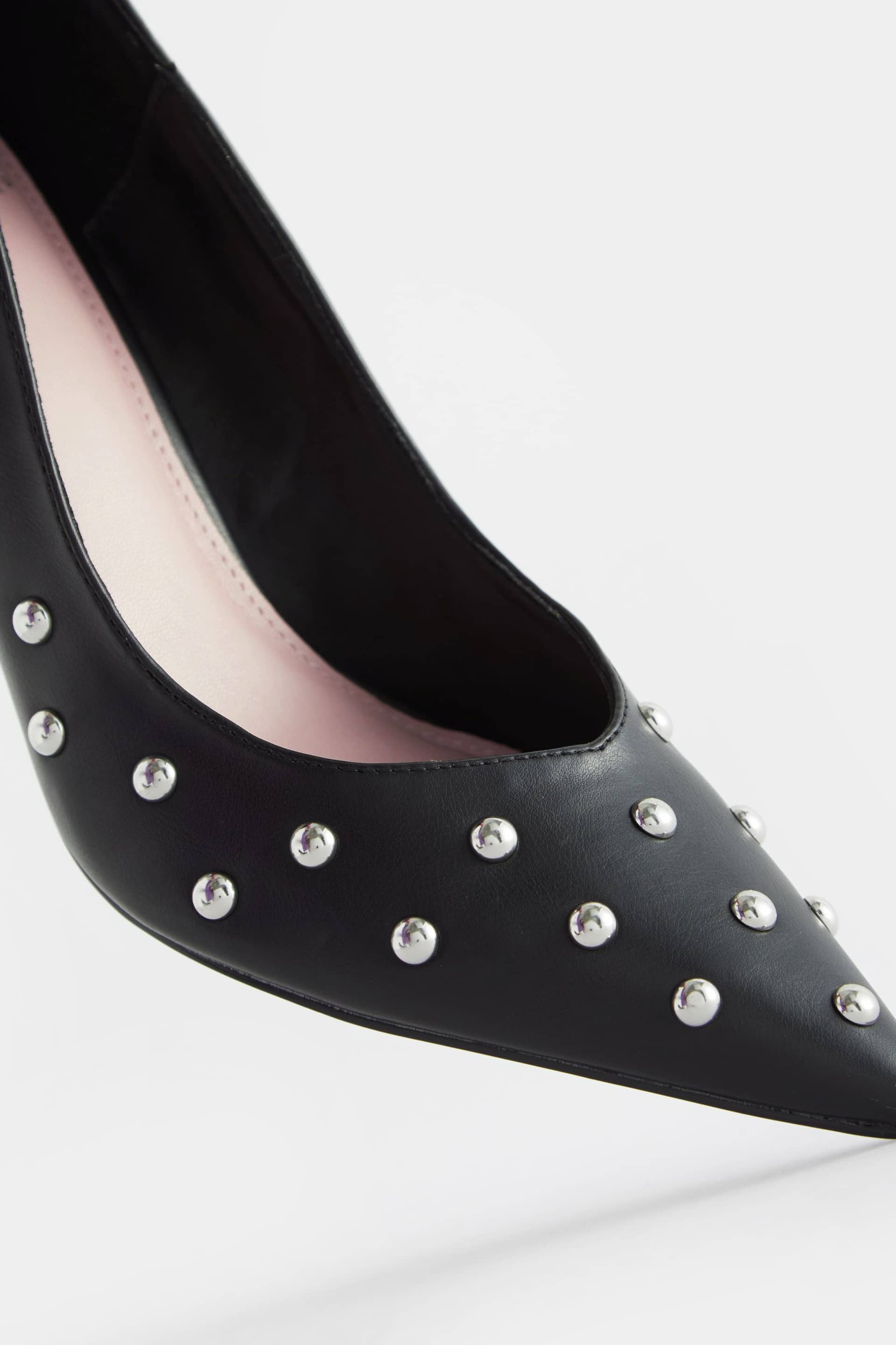 Black Forever Comfort® Studded Court Shoes - Image 9 of 10