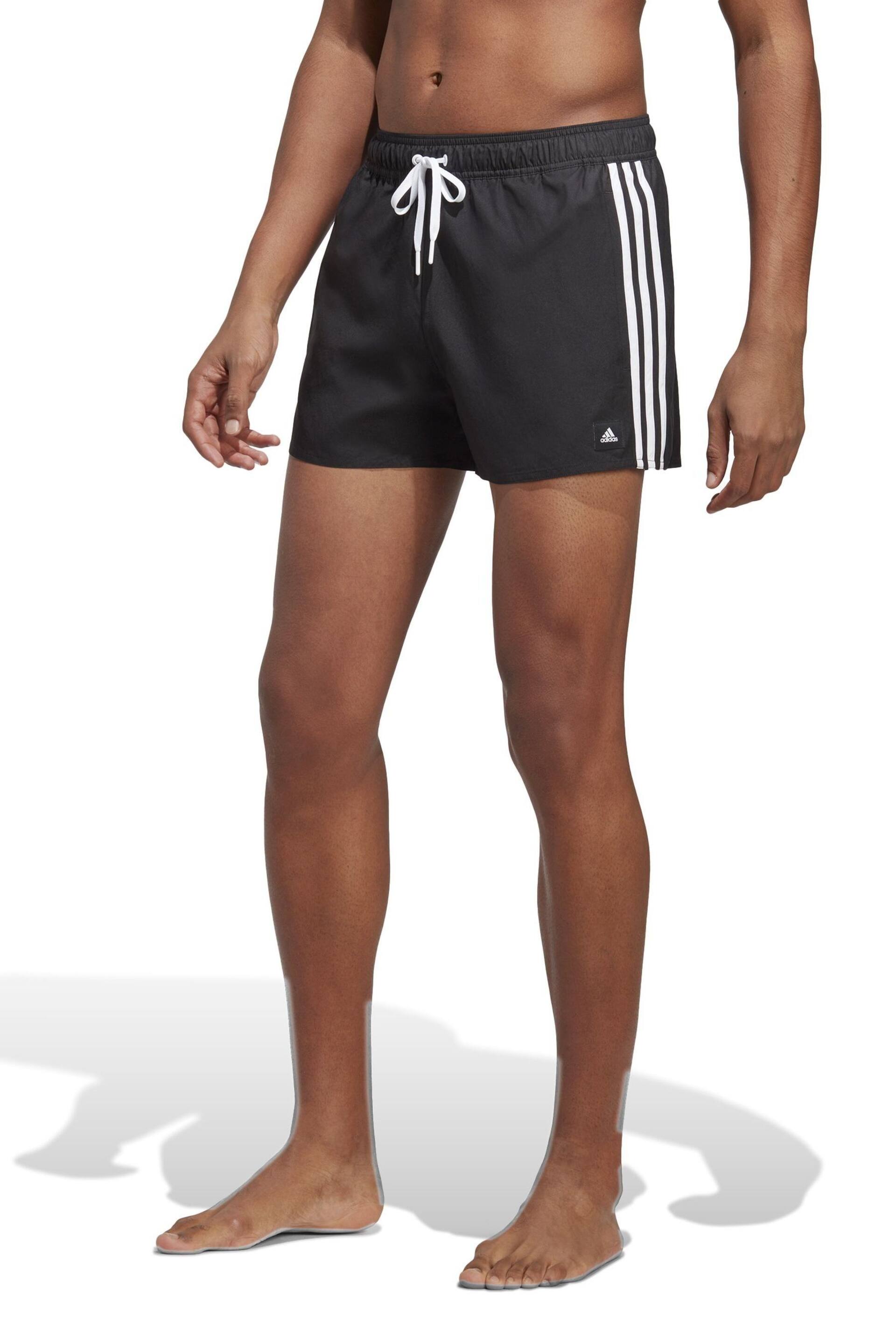 adidas Black Performance 3-Stripes Clx Very-Short-Length Swim Orange Shorts - Image 1 of 6
