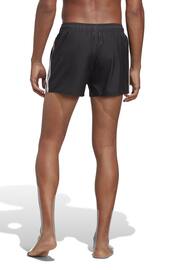 adidas Black Performance 3-Stripes Clx Very-Short-Length Swim Orange Shorts - Image 2 of 6