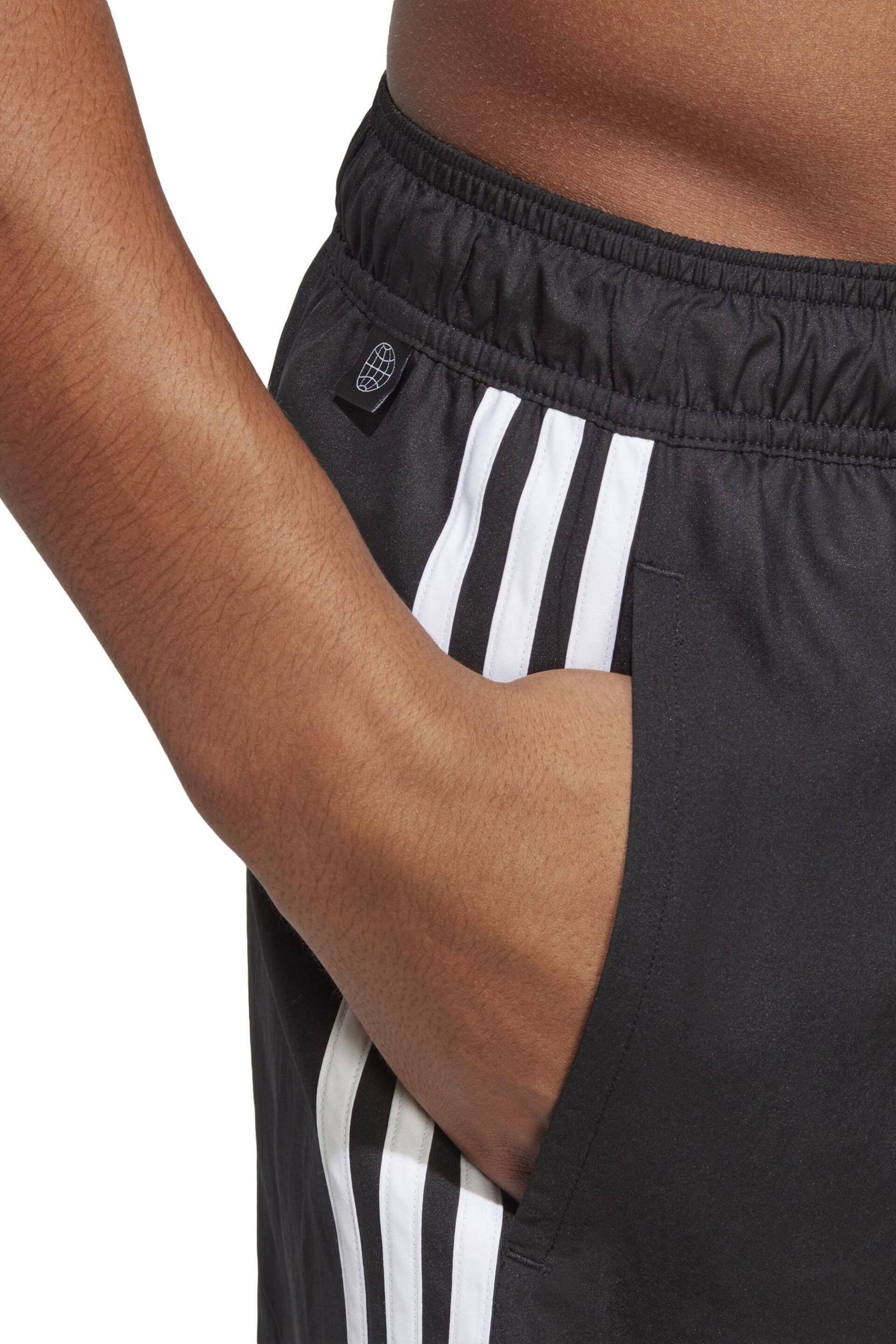 adidas Black Performance 3-Stripes Clx Very-Short-Length Swim Orange Shorts - Image 4 of 6