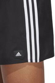 adidas Black Performance 3-Stripes Clx Very-Short-Length Swim Orange Shorts - Image 5 of 6