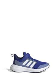 adidas Blue/White Kids Sportswear Fortarun 2.0 Cloudfoam Elastic Lace Top Strap Trainers - Image 1 of 8
