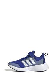 adidas Blue/White Kids Sportswear Fortarun 2.0 Cloudfoam Elastic Lace Top Strap Trainers - Image 2 of 8