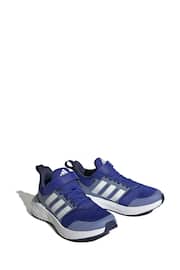 adidas Blue/White Kids Sportswear Fortarun 2.0 Cloudfoam Elastic Lace Top Strap Trainers - Image 3 of 8