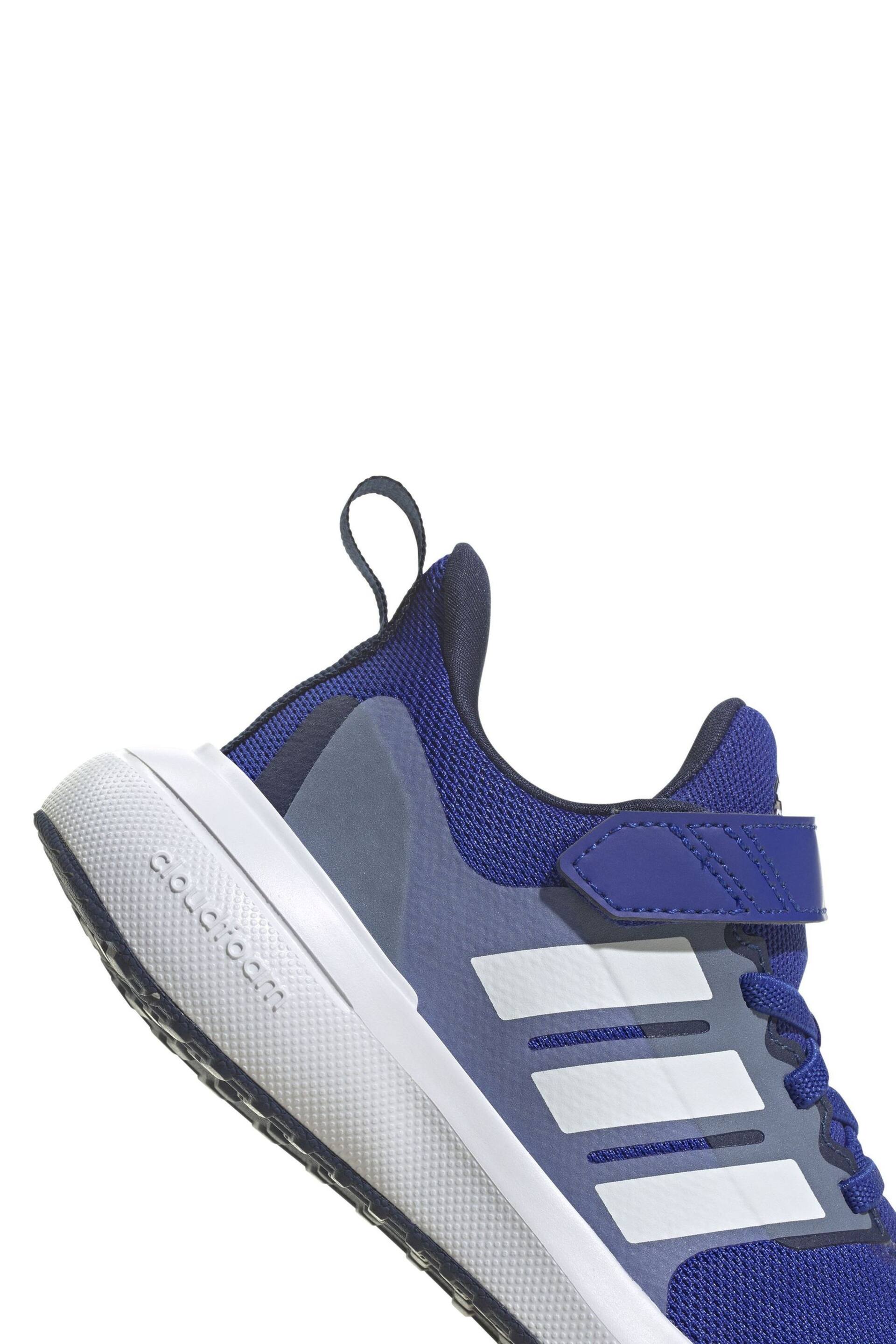 adidas Blue/White Kids Sportswear Fortarun 2.0 Cloudfoam Elastic Lace Top Strap Trainers - Image 8 of 8