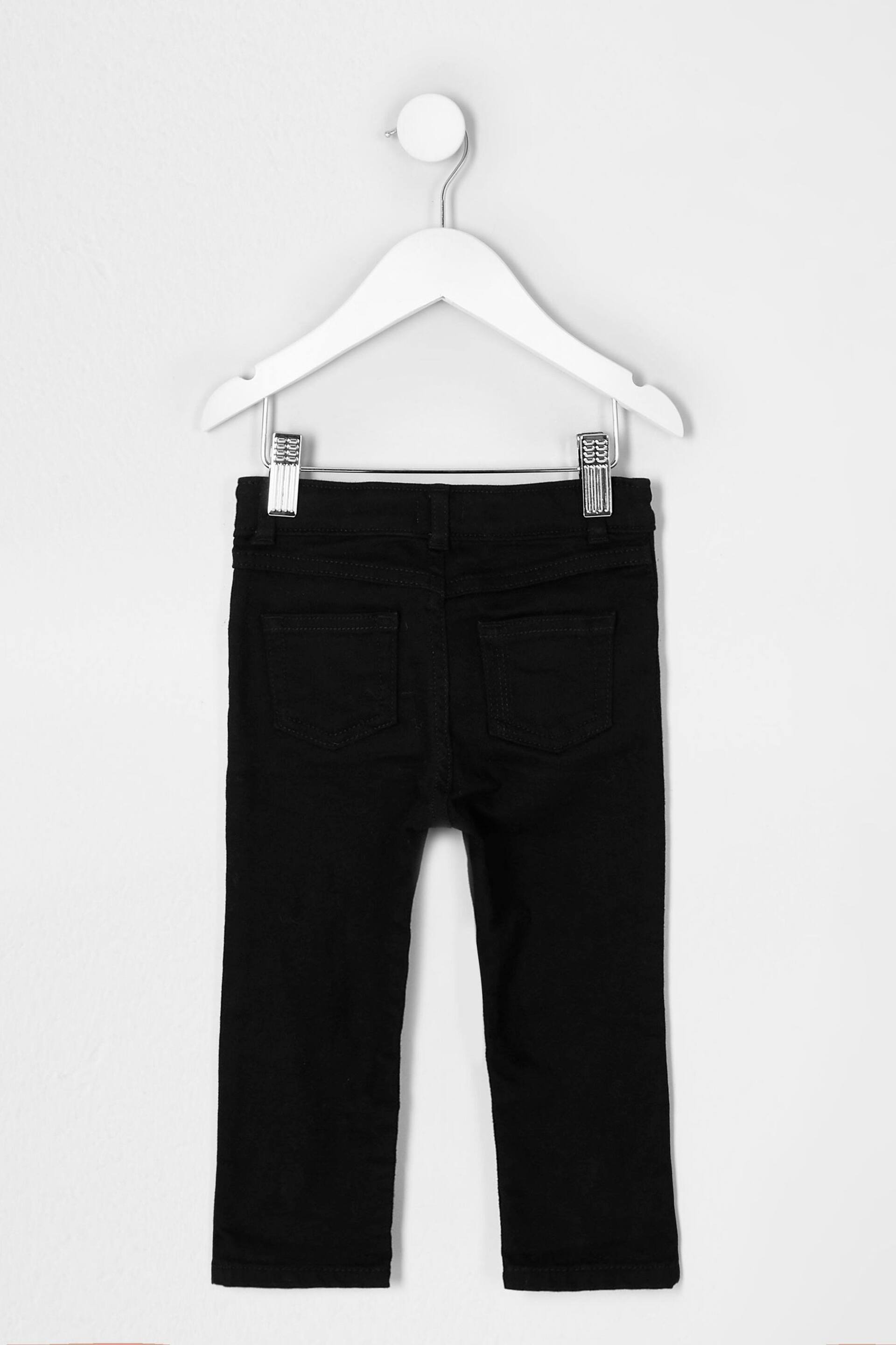 River Island Black Chrome Boys Skinny Jeans - Image 2 of 3