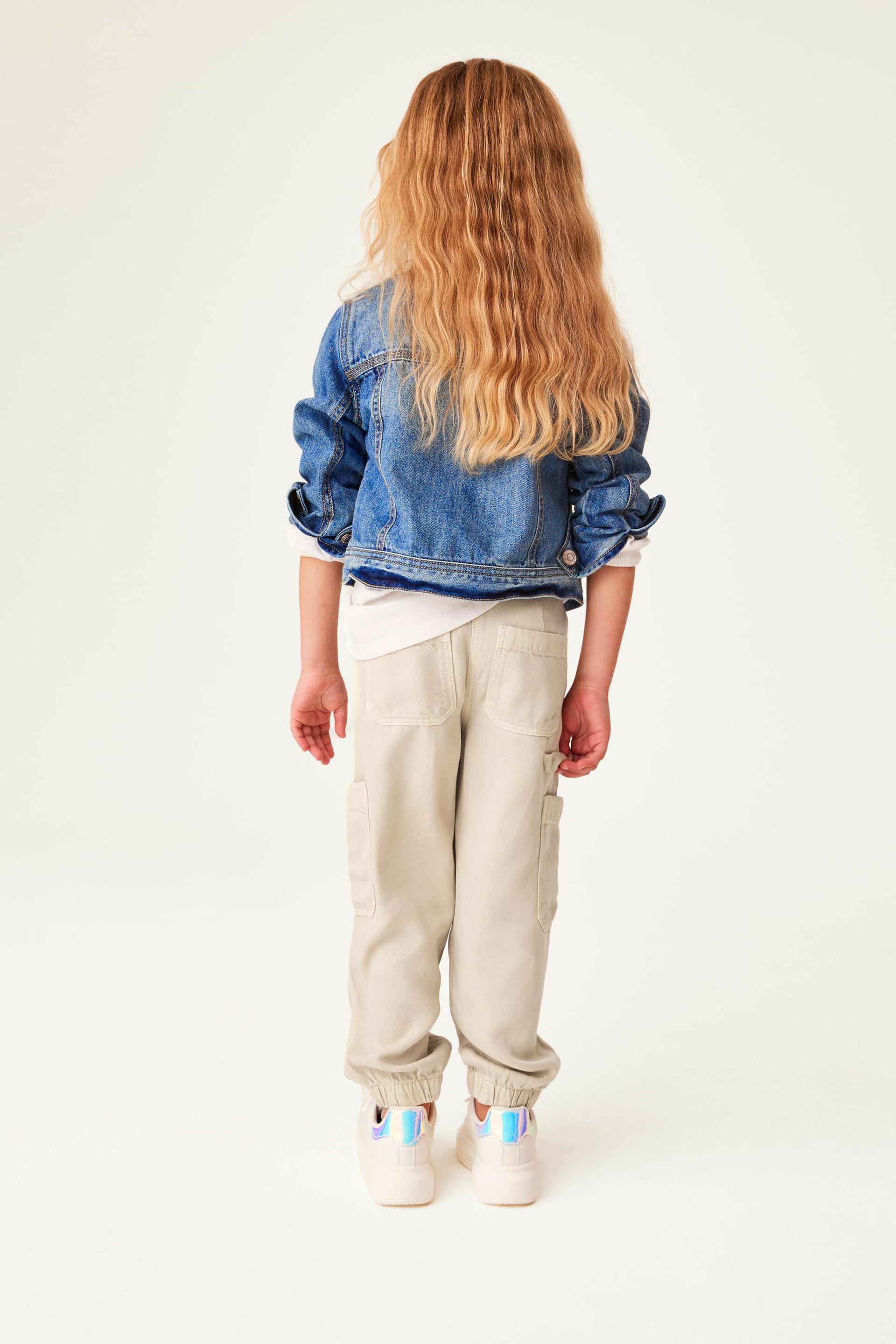 Neutral TENCEL™ Cargo Trousers (3-16yrs) - Image 2 of 6