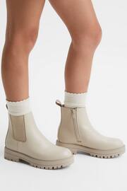 Reiss Nude Thea Leather Chelsea Boots - Image 3 of 7